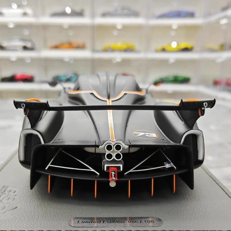 [BBR] 1:18 Pagani 2021 Huayra R Black #73 Model Car Resin / Closed Body