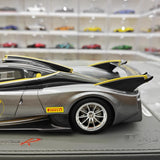 [BBR] 1:18 Pagani 2021 Huayra R Gray #27 Model Car Resin / Closed Body