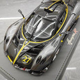 [BBR] 1:18 Pagani 2021 Huayra R Gray #27 Model Car Resin / Closed Body