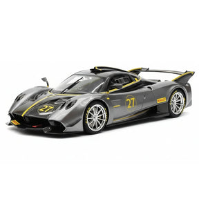 [BBR] 1:18 Pagani 2021 Huayra R Gray #27 Model Car Resin / Closed Body