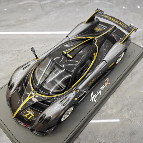 [BBR] 1:18 Pagani 2021 Huayra R Gray #27 Model Car Resin / Closed Body