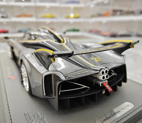 [BBR] 1:18 Pagani 2021 Huayra R Gray #27 Model Car Resin / Closed Body