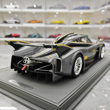[BBR] 1:18 Pagani 2021 Huayra R Gray #27 Model Car Resin / Closed Body