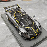 [BBR] 1:18 Pagani 2021 Huayra R Gray #27 Model Car Resin / Closed Body
