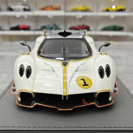 [BBR] 1:18 Pagani 2021 Huayra R White #1 Model Car Resin / Closed Body