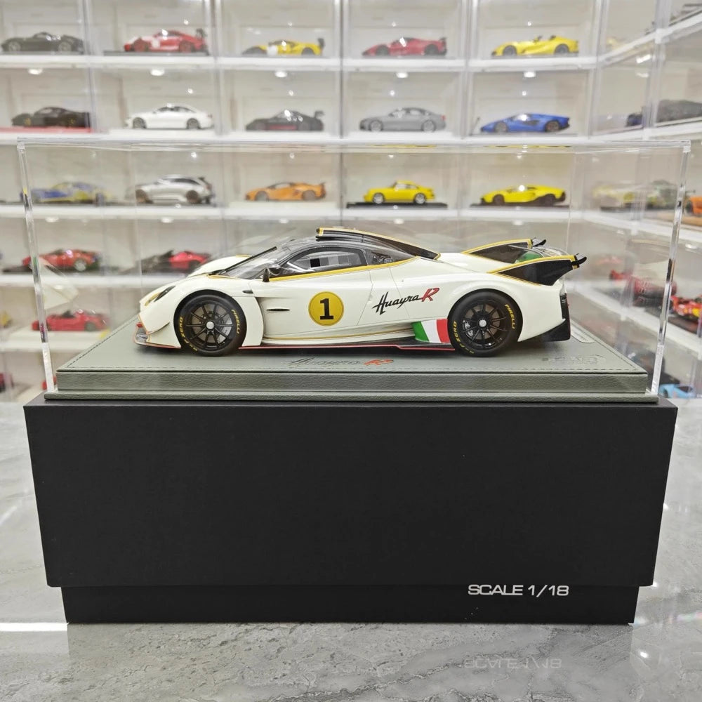 [BBR] 1:18 Pagani 2021 Huayra R vit #1 modellbil harts / Closed Body