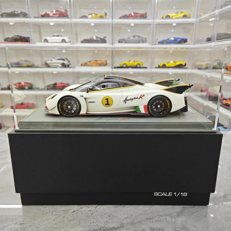 [BBR] 1:18 Pagani 2021 Huayra R White #1 Model Car Resin / Closed Body
