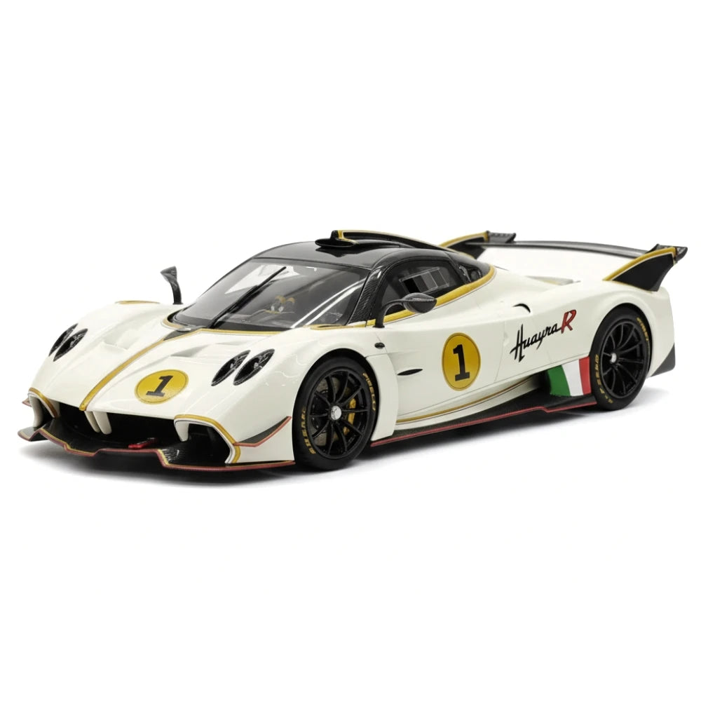 [BBR] 1:18 Pagani 2021 Huayra R White #1 Model Car Resin / Closed Body