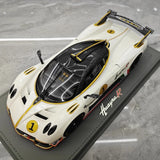 [BBR] 1:18 Pagani 2021 Huayra R vit #1 modellbil harts / Closed Body