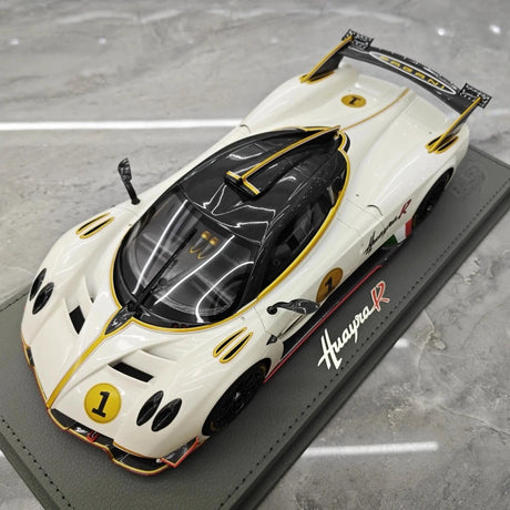 [BBR] 1:18 Pagani 2021 Huayra R White #1 Model Car Resin / Closed Body