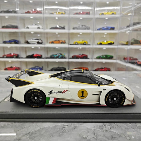 [BBR] 1:18 Pagani 2021 Huayra R White #1 Model Car Resin / Closed Body