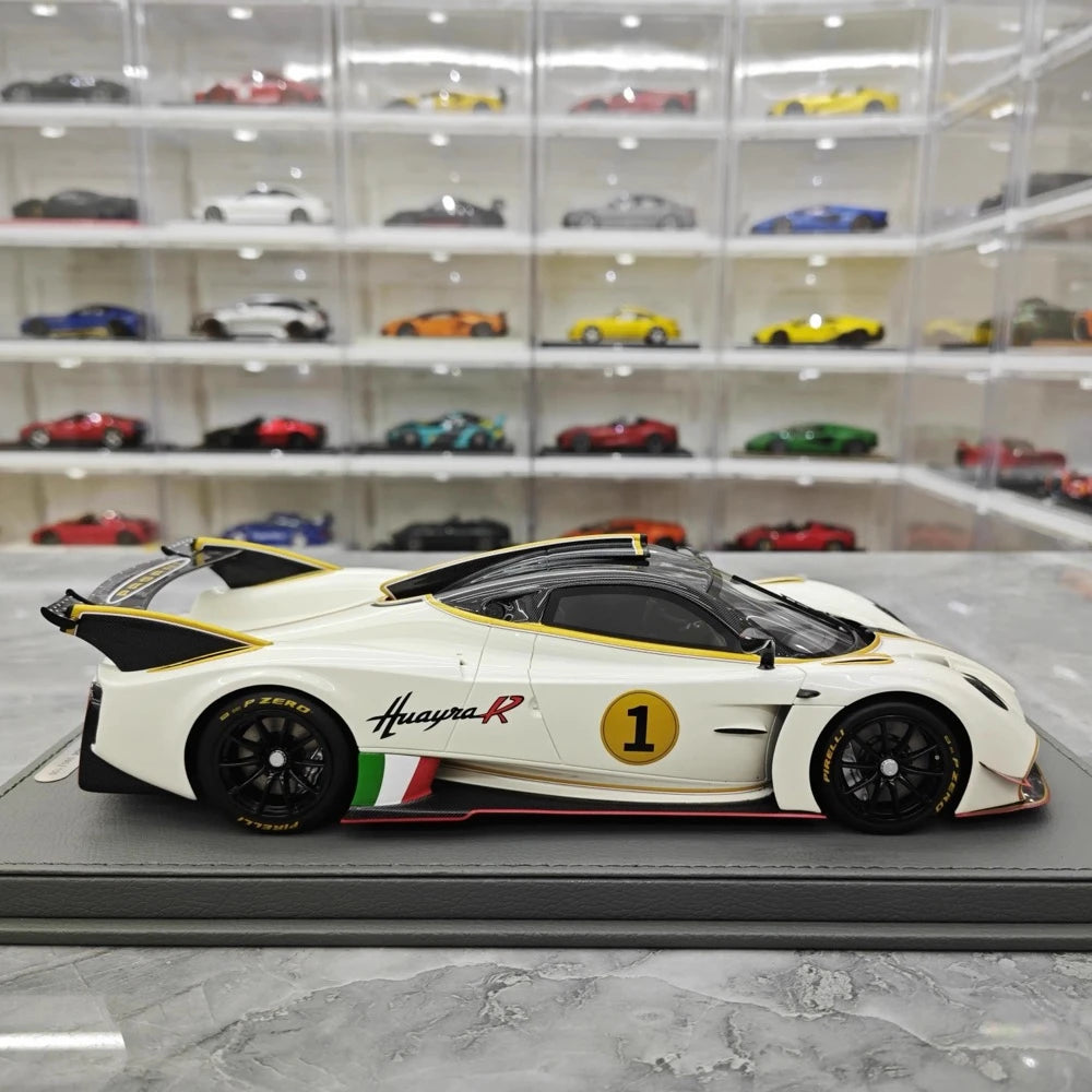 [BBR] 1:18 Pagani 2021 Huayra R White #1 Model Car Resin / Closed Body