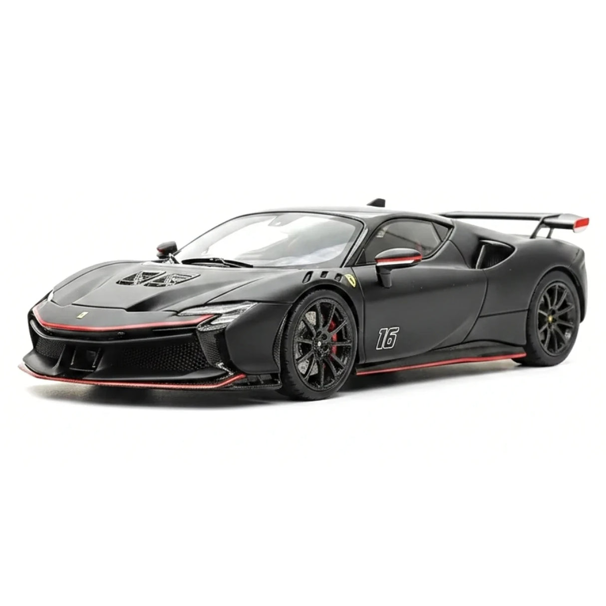Ferrari 2024 SF90 XX Stradale #16 Modèle de collection en résine 1:43 Matt Black par BBR - vue 14