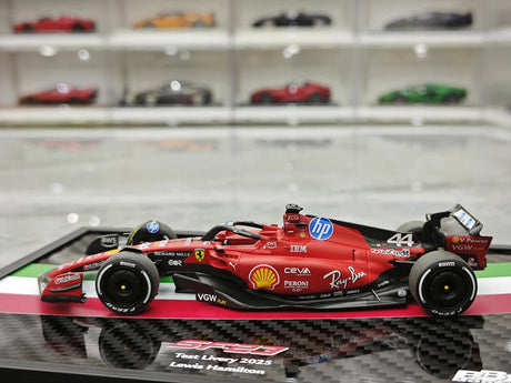 1:43 Ferrari 2025 SF-23 #44 فيورانو اختبار لويس هاميلتون F1 نموذج سيارة من الراتنج من BBR - عرض 5