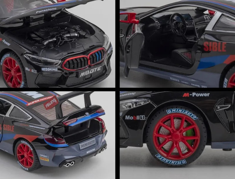 1:24 BMW 2017 M8 G15 GTE Die Cast Model Car