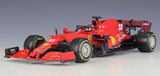 Modello espositivo F1 1:18 fuso di Bburago Ferrari 2021 SF21 #55 Carlos Sainz - vista 1