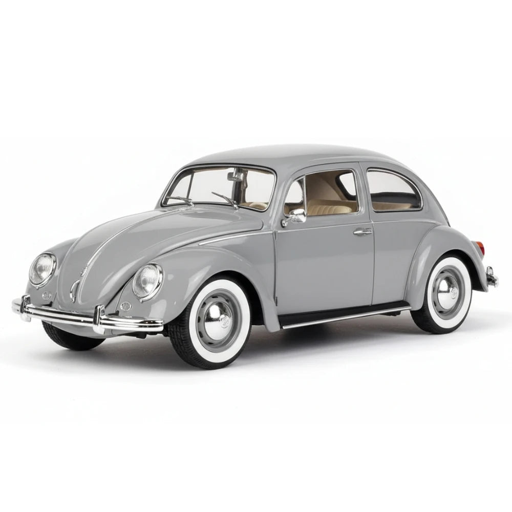 [Bburago] 1:18 Volkswagen 1955 Kafer Beetle Gray Model Car Die-Cast