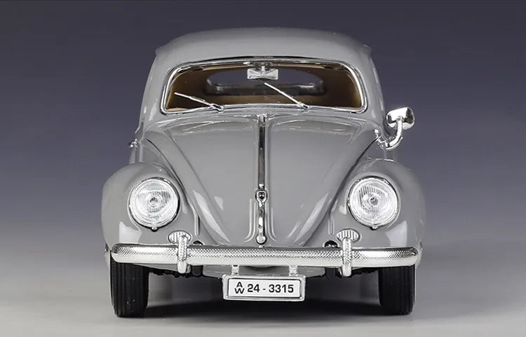 [Bburago] 1:18 Volkswagen 1955 Kafer Beetle Gray Model Car Die-Cast