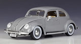 [Bburago] 1:18 Volkswagen 1955 Kafer Beetle grå modellbil Die-Cast