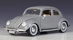 [Bburago] 1:18 Volkswagen 1955 Kafer Beetle Gray Model Car Die-Cast