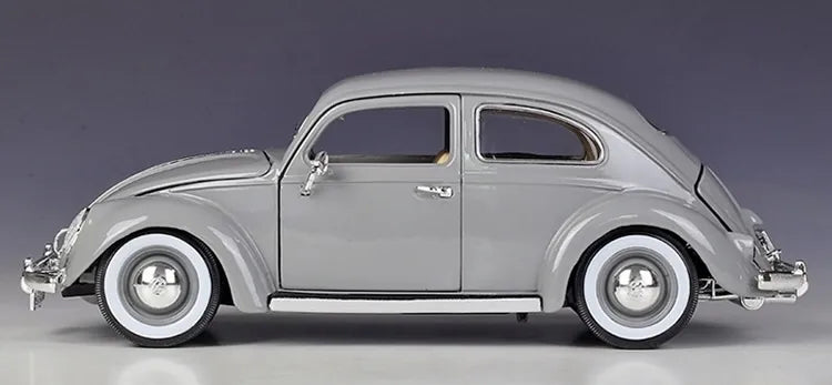 [Bburago] 1:18 Volkswagen 1955 Kafer Beetle grå modellbil Die-Cast