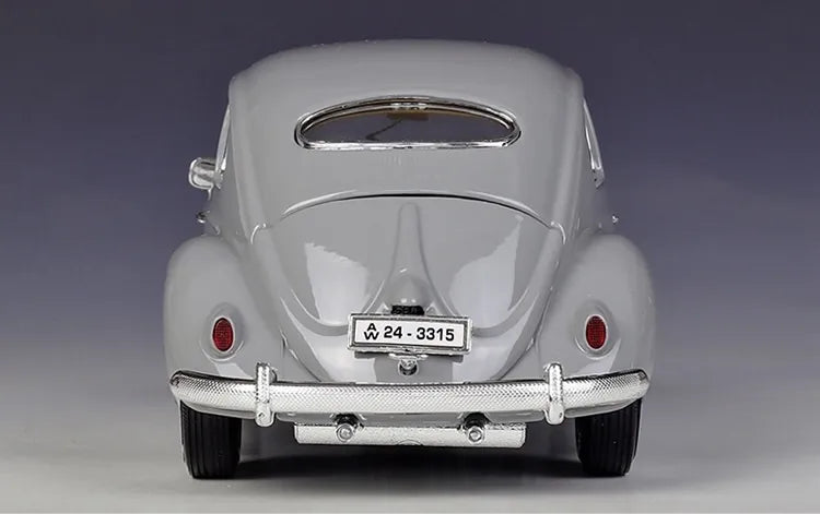 [Bburago] 1:18 Volkswagen 1955 Kafer Beetle Gray Model Car Die-Cast
