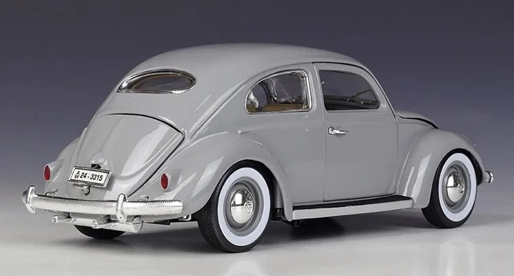 [Bburago] 1:18 Volkswagen 1955 Kafer Beetle grå modellbil Die-Cast