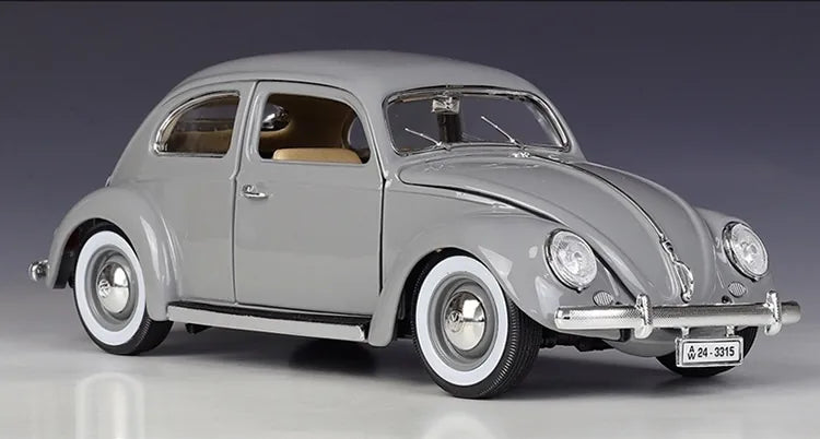 [Bburago] 1:18 Volkswagen 1955 Kafer Beetle Gray Model Car Die-Cast