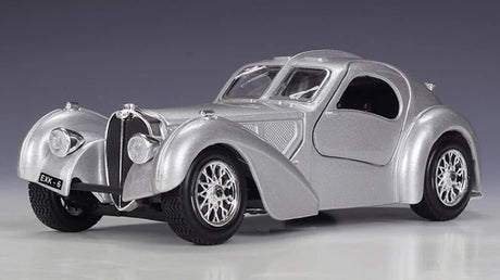 [Bburago] 1:24 Bugatti 1936 Type 57SC Atlantic Silver Model Car Die-Cast