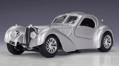 [Bburago] 1:24 Bugatti 1936 Type 57SC Atlantic Silver Model Car Die-Cast