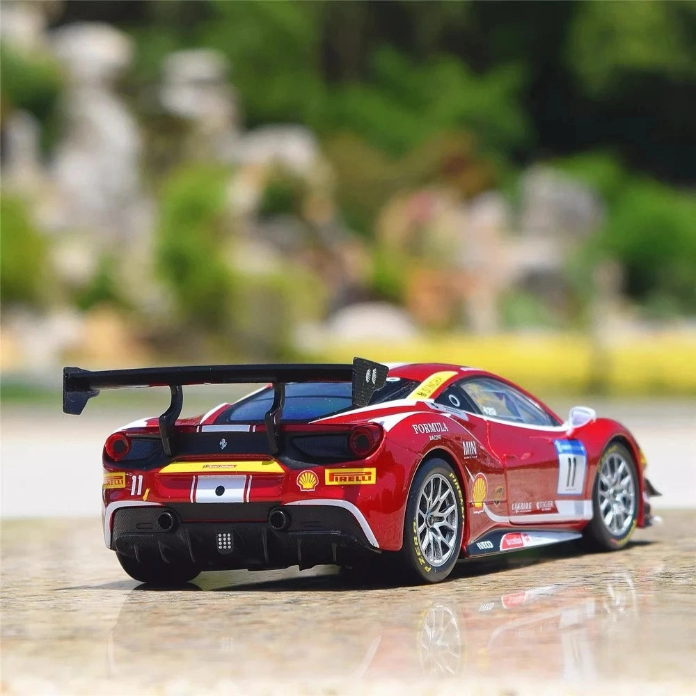 [Bburago] 1:24 Ferrari 2017 488 Challenge #11 Formula Racing Model Car Die-Cast