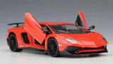 [Bburago] 1:24 Lamborghini 2016 Aventador LP750-4 SV Red Model Car Die-Cast