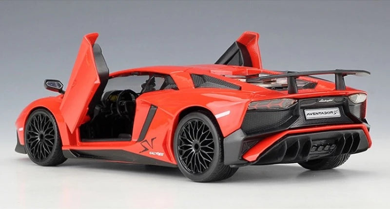 [Bburago] 1:24 Lamborghini 2016 Aventador LP750-4 SV Red Model Car Die-Cast