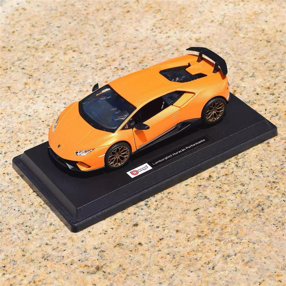 [Bburago] 1:24 Lamborghini 2017 Huracan Performante Orange Model Car Die-Cast