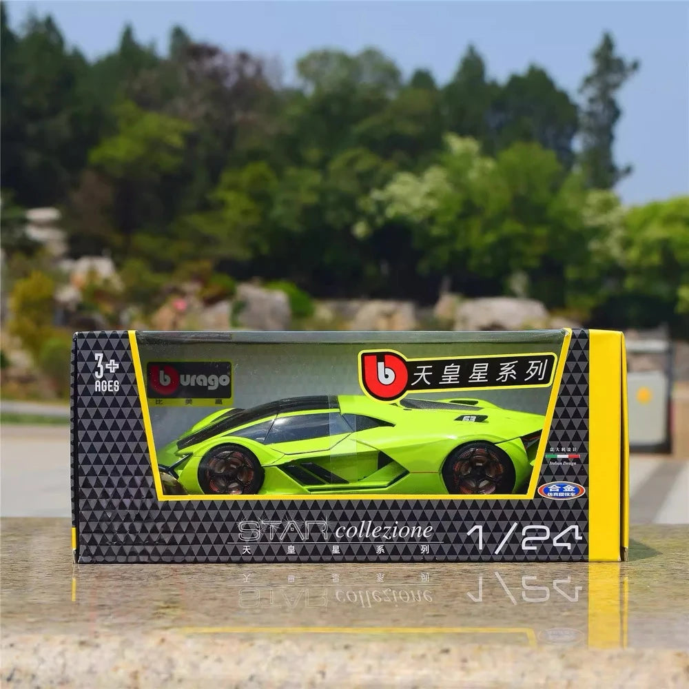 [Bburago] 1:24 Lamborghini 2017 Terzo Millennio verde modellino di auto Die-Cast
