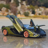 [Bburago] 1:24 Lamborghini 2020 San FKP 37 Green Model Car Die-Cast