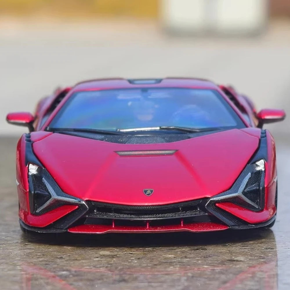 [Bburago] 1:24 Lamborghini 2020 San FKP 37 Red Model Car Die-Cast