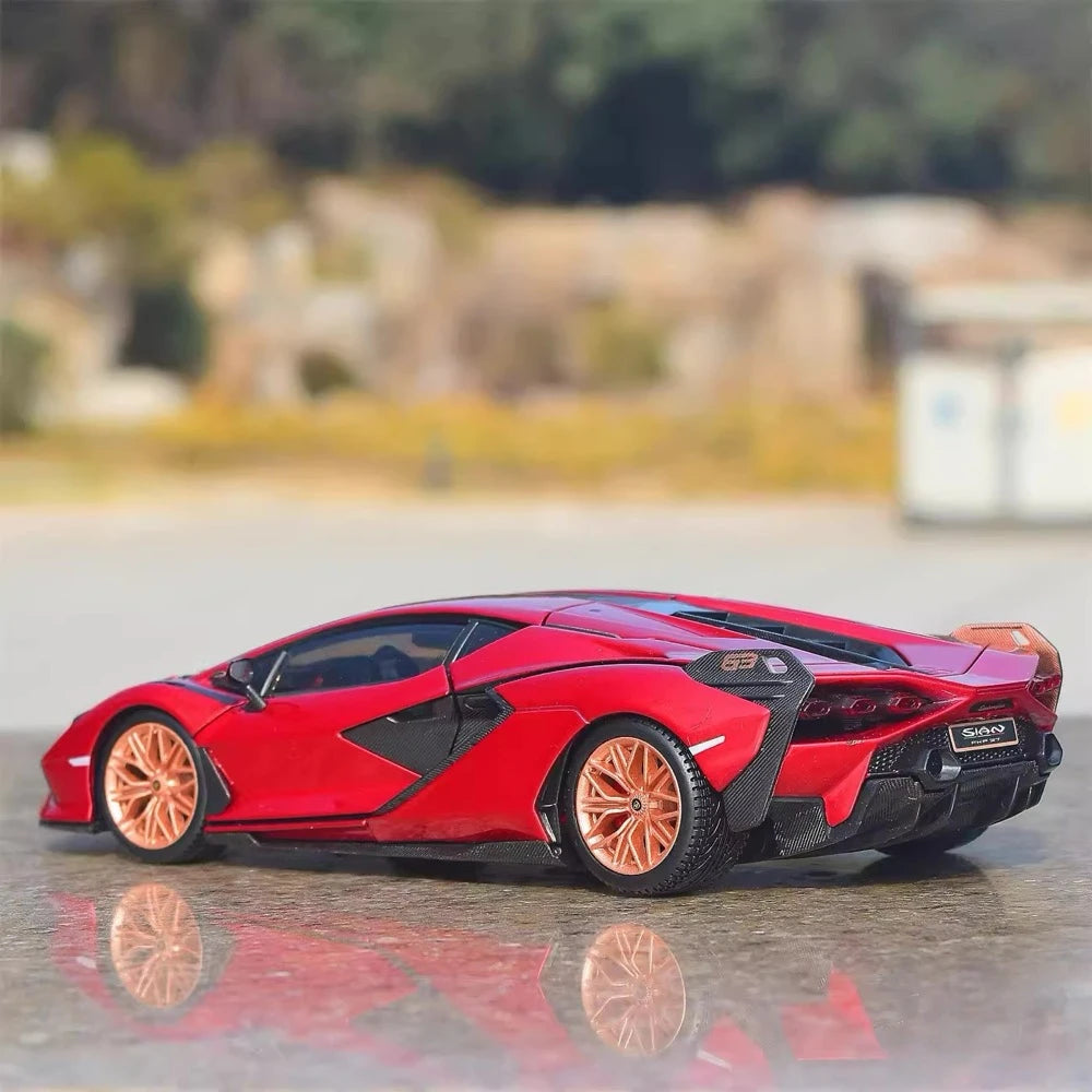 [Bburago] 1:24 Lamborghini 2020 San FKP 37 Red Model Car Die-Cast