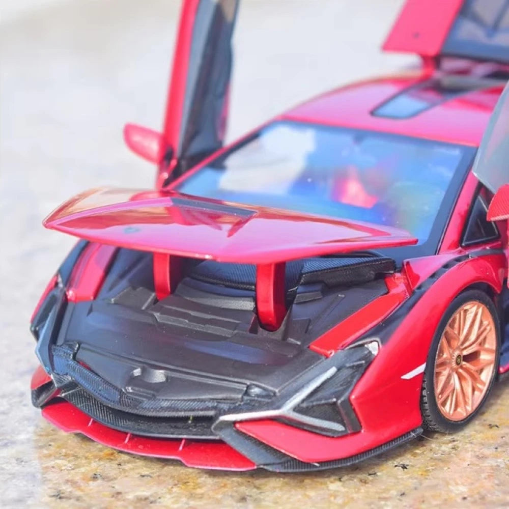 [Bburago] 1:24 Lamborghini 2020 San FKP 37 Red Model Car Die-Cast