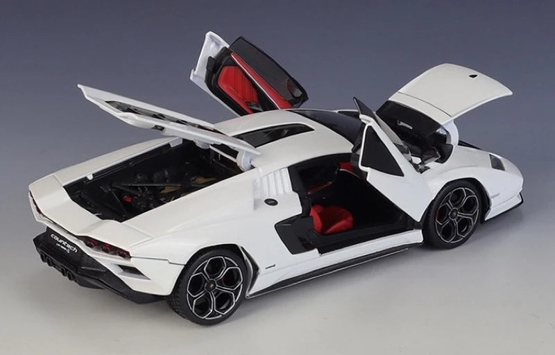 [Bburago] 1:24 Lamborghini 2022 Countach LPI800-4 White Model Car Die-Cast