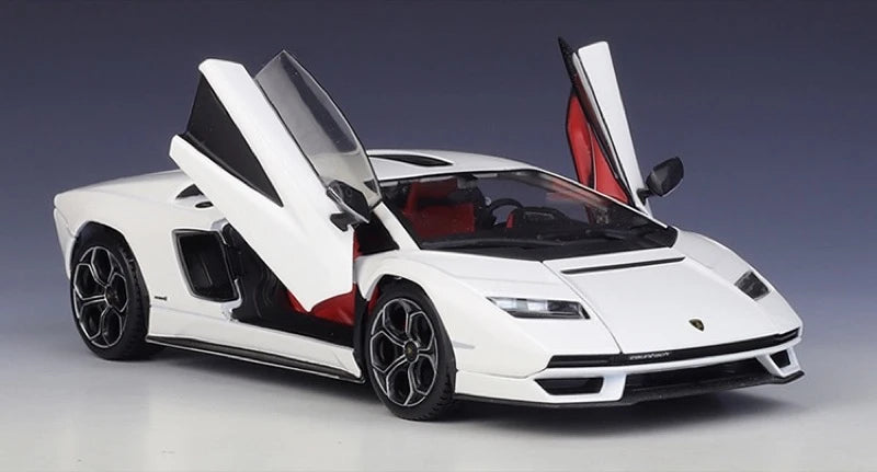 [Bburago] 1:24 Lamborghini 2022 Countach LPI800-4 White Model Car Die-Cast