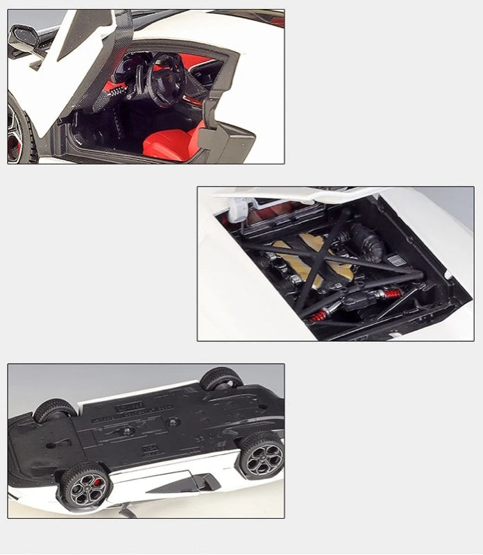 [Bburago] 1:24 Lamborghini 2022 Countach LPI800-4 White Model Car Die-Cast
