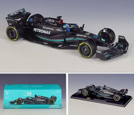 1:24 Mercedes-AMG 2023 W14 E Performance #63 George Russell F1 model car by Bburago - view 1