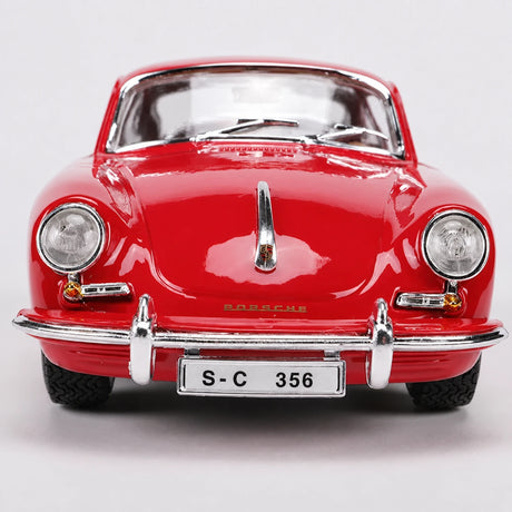 Bburago Porsche 1961 356B Coupe vermelho 1:24 – modelo de exposição em metal fundido