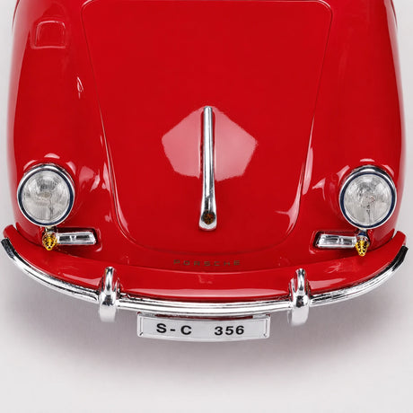Bburago Porsche 1961 356B Coupe vermelho 1:24 – modelo de exposição em metal fundido