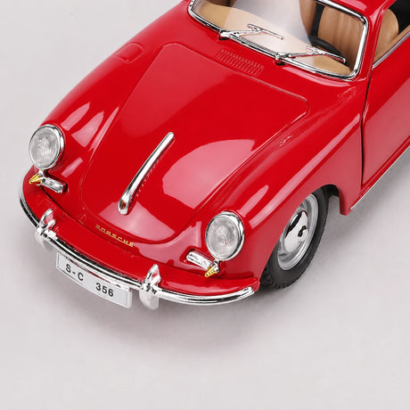 Bburago Porsche 1961 356B Coupe vermelho 1:24 – modelo de exposição em metal fundido