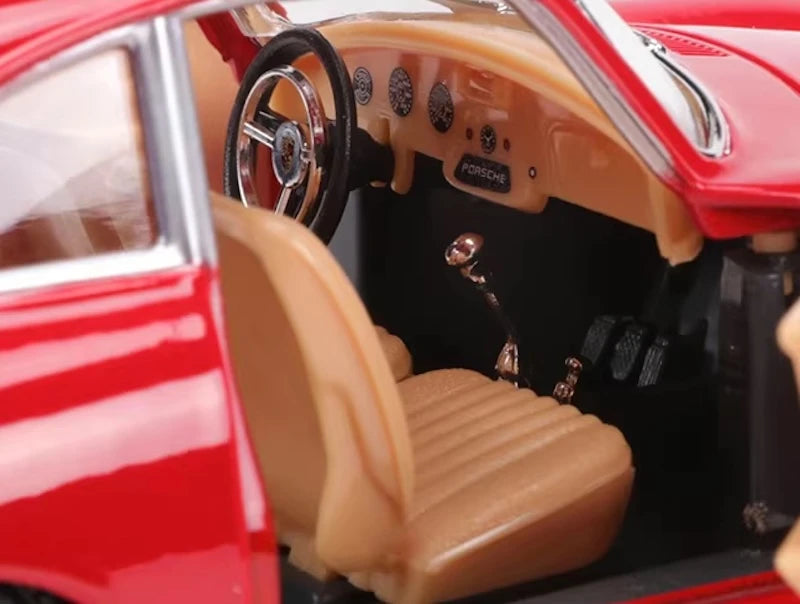 [Bburago] 1:24 Porsche 1961 356B Coupe rosso modellino di auto Die-Cast