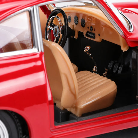 Bburago Porsche 1961 356B Coupe vermelho 1:24 – modelo de exposição em metal fundido