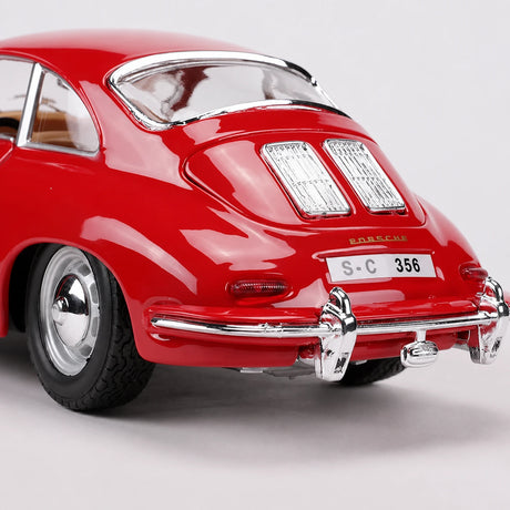 Bburago Porsche 1961 356B Coupe vermelho 1:24 – modelo de exposição em metal fundido
