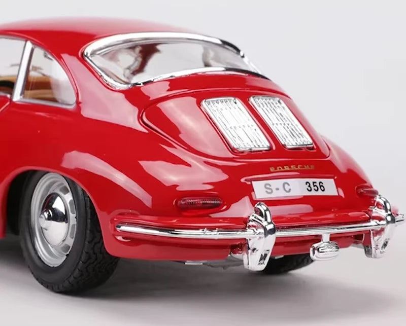 [Bburago] 1:24 Porsche 1961 356B Coupe rosso modellino di auto Die-Cast